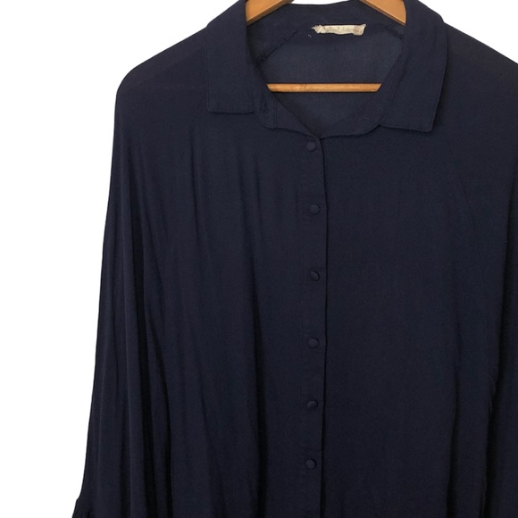 Altar’d State Ruffled Over-sized Button-down - Picture 3 of 6